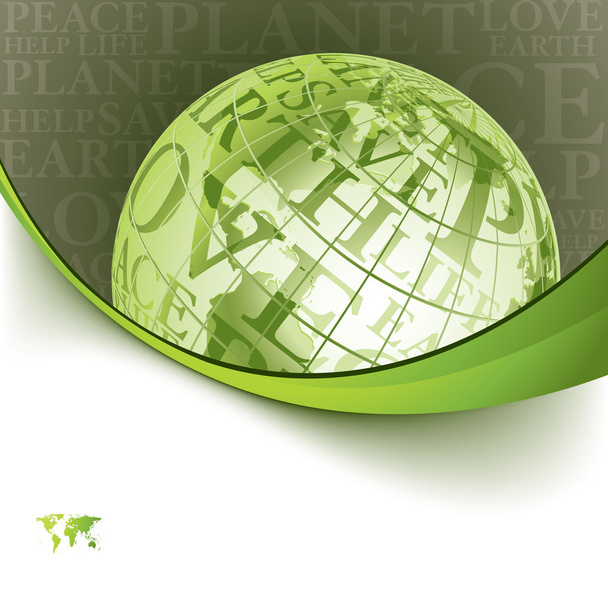 Fondo ecológico con globo
 - Vector, imagen