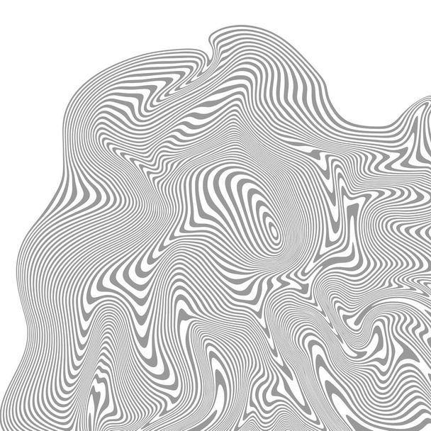 Textura monocromática de mármol vectorial. Ilusión óptica movimiento rayado efecto 3d
. - Vector, imagen