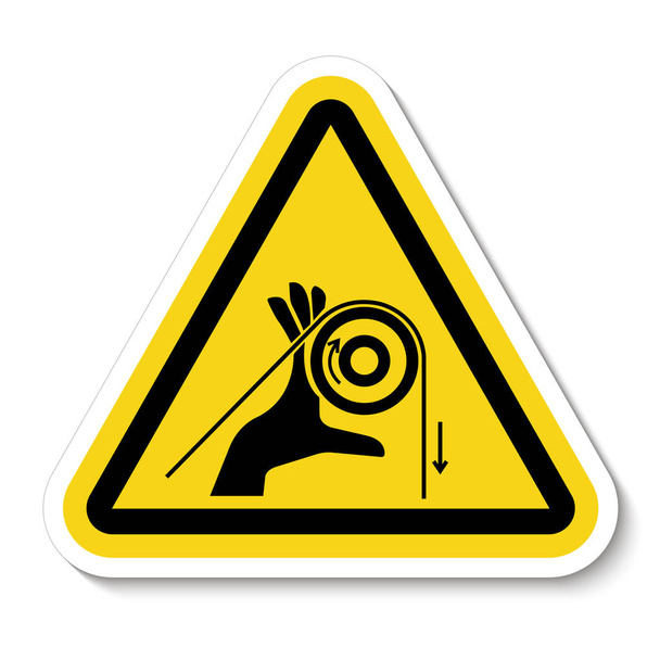 Signe de symbole de rouleaux d'enchevêtrement de main, illustration vectorielle, isolement sur l'étiquette blanche de fond .EPS10  - Vecteur, image