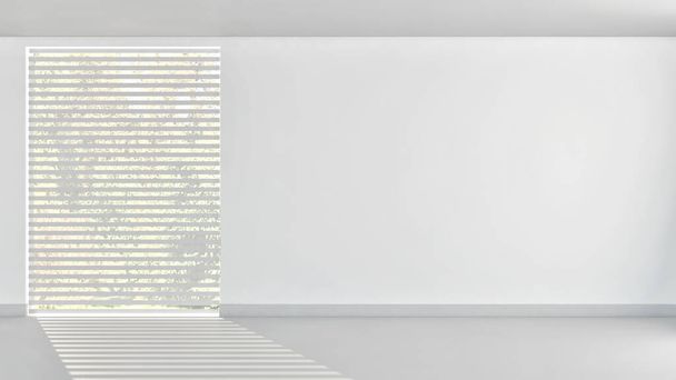Idée d'une chambre blanche vide scandinave illustration intérieure 3D
 - Photo, image