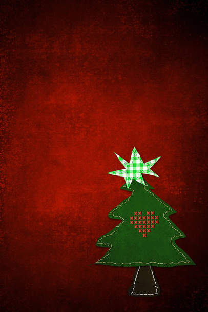 Joulukuusi söpö puu tervehdys postikortti
. - Valokuva, kuva