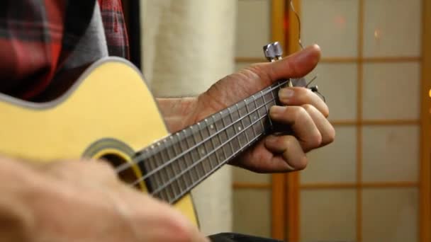 Uomo che suona musica su un ukulele
.  - Filmati, video