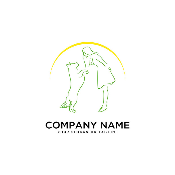 design logo pomysły szkolenia psów wektor szablon - Wektor, obraz