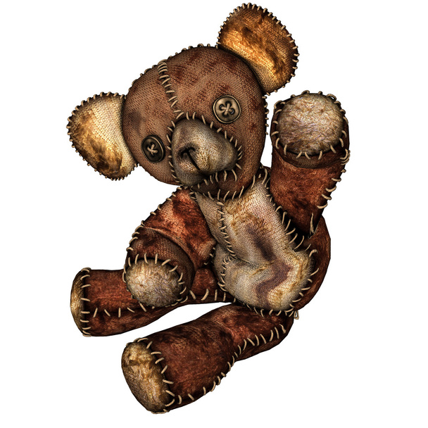 vieil ours en peluche aux yeux boutonnés
 - Photo, image