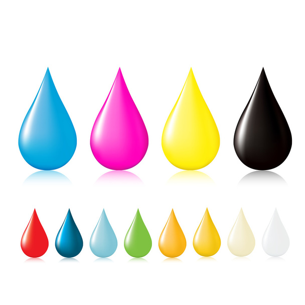 Multicolored drops. Vector illustration. - Vector, Image