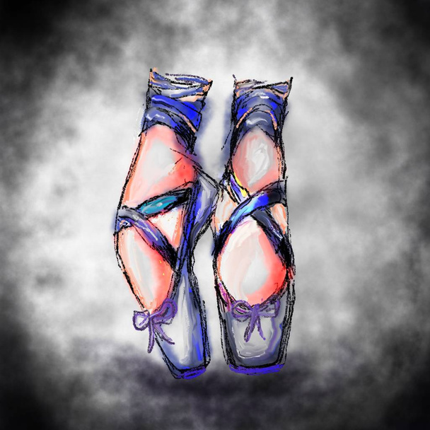 Belles jambes de femme et de belles chaussures de ballet
 - Photo, image