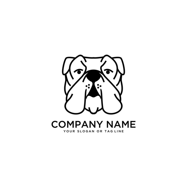 logo design Bulldog vecteur modèle fond blanc
 - Vecteur, image