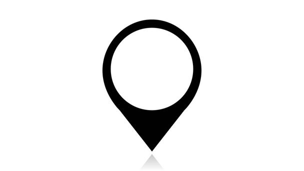 Progettazione vettoriale icona puntatore. Icona nera con riflesso isolato sullo sfondo bianco
 - Vettoriali, immagini