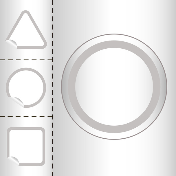 円および正方形の空の web アイコン ボタンのセットです。小さなステッカーの windows。eps10 ベクトル イラスト - ベクター画像