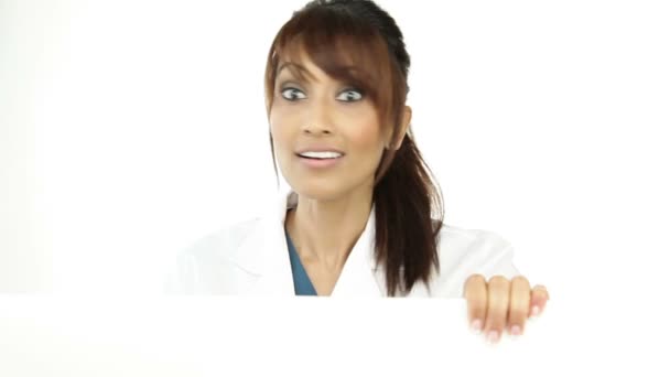 verpleegkundige zwaaien een hand - Video