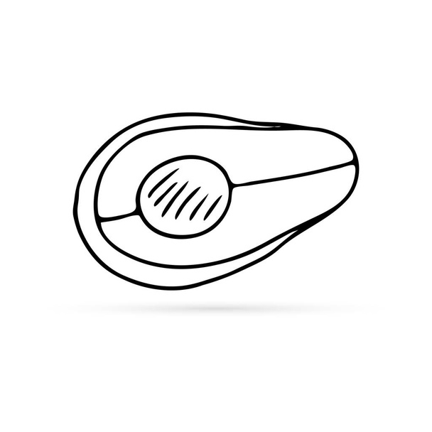 icône d'avocat, nourriture doodle, illustration vectorielle de dessin à la main pour enfants
 - Vecteur, image