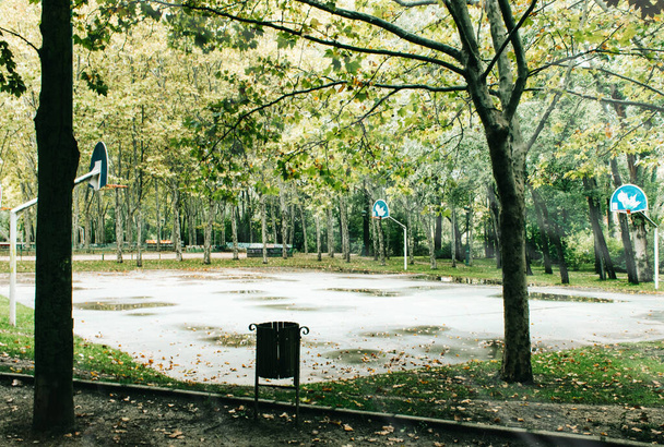 basketbalové hřiště na ulici v městském parku - Fotografie, Obrázek