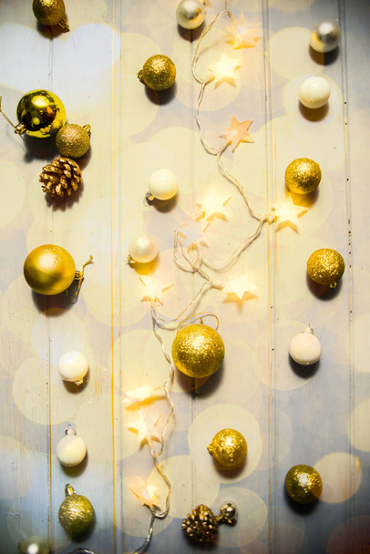 Christmas top view decoration - Photo, Image