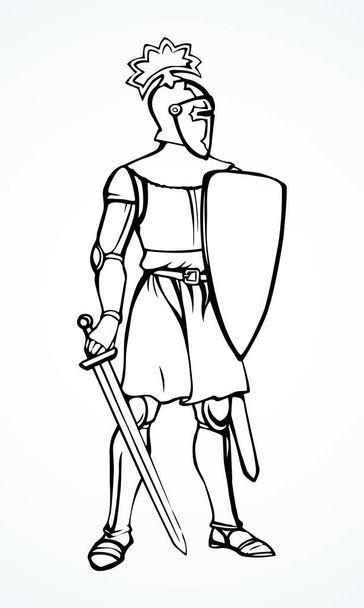 Knight. Vector drawing - Vetor, Imagem