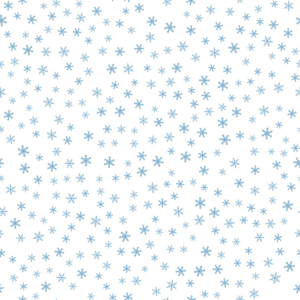 Бесшовный рисунок со снежинками. Рождественский бесшовный шаблон. Векторная миграция
 - Вектор,изображение