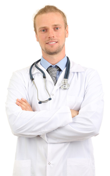 portret lekarza na białym tle - Zdjęcie, obraz