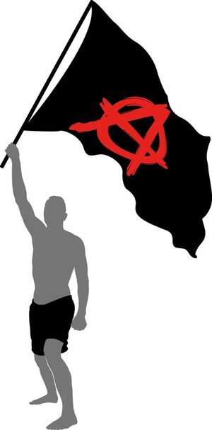 símbolo anarquista
 - Vetor, Imagem