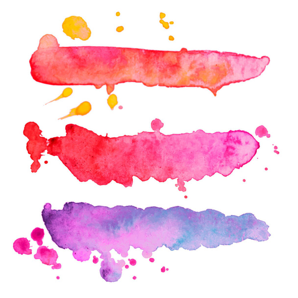 Watercolor brush strokes banners. Vector illustration - Vector, Image