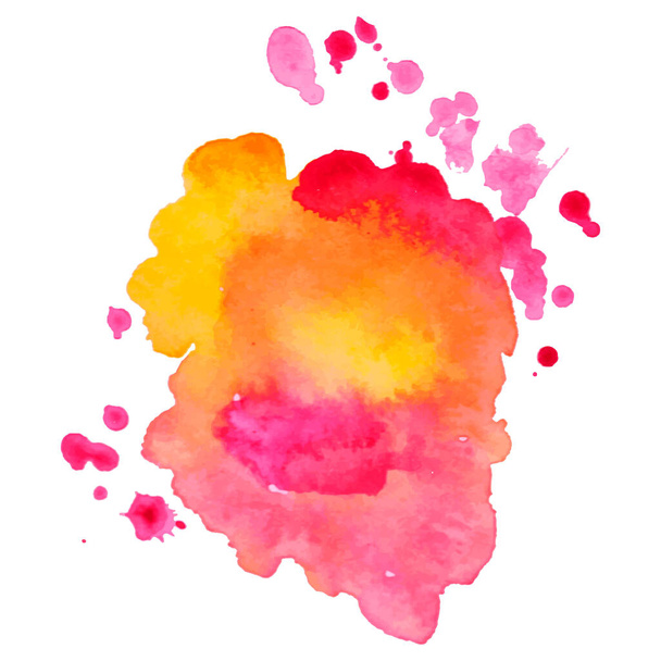 Abstract isolated colorful vector watercolor stain. Grunge element for web design and paper design - Vector, Image