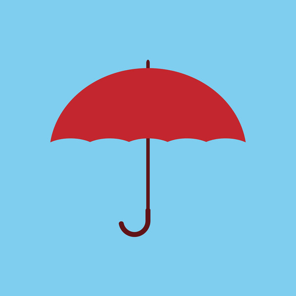 Icono de paraguas diseño plano. ilustración vectorial
. - Vector, Imagen