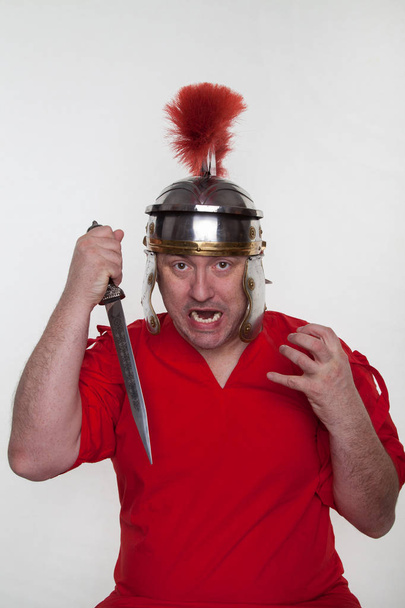 A roman soldier with with a dagger, knife - Photo, Image