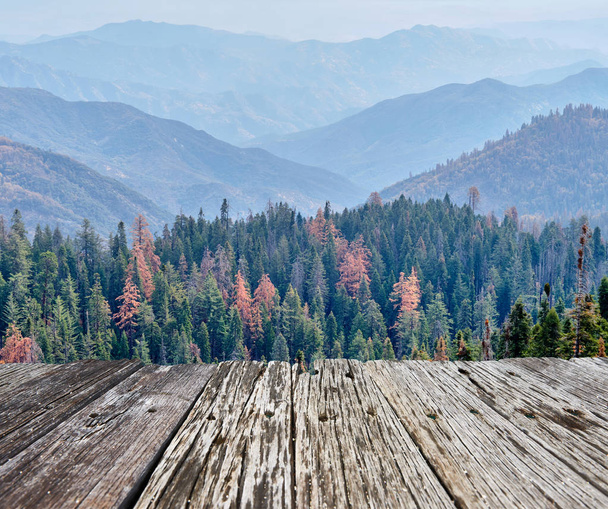 Parque Nacional de Sequoia paisagem de montanha no outono
 - Foto, Imagem