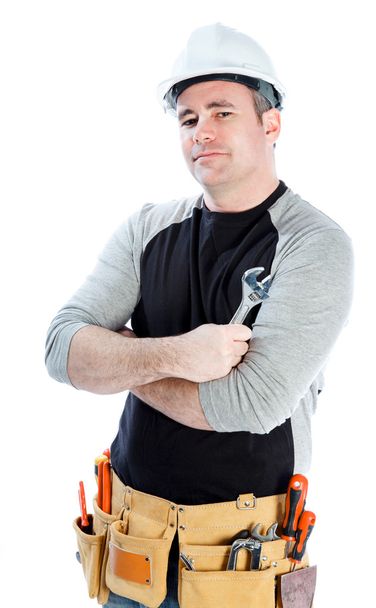 Caucasian man contractor - Фото, изображение