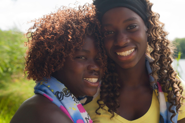 Portrait of 2 black sisters - Zdjęcie, obraz