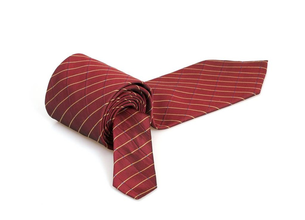 Шёлковый галстук на белом фоне
 - Фото, изображение