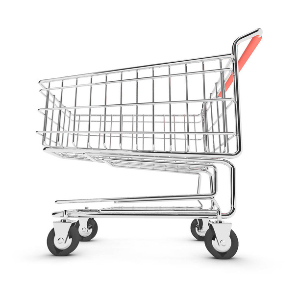 3d Shopping trolley lower view - Photo, Image
