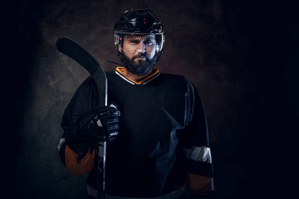 Portret van professioneel hockeyspeler - Foto, afbeelding