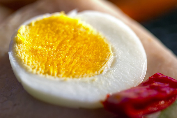 posiekane jaja gotowane na twardo - Zdjęcie, obraz