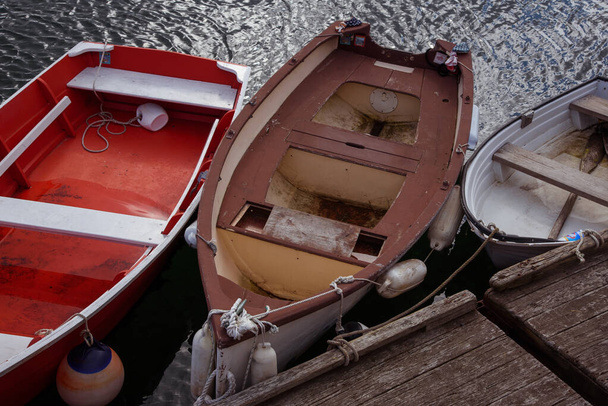 Few old wooden boats at the pier - Photo, Image