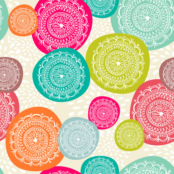 Merry Christmas circle seamless pattern background. EPS10 file. - Vector, afbeelding
