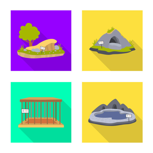 Isolated object of safari and animal icon. Set of safari and fun vector icon for stock. - Вектор, зображення