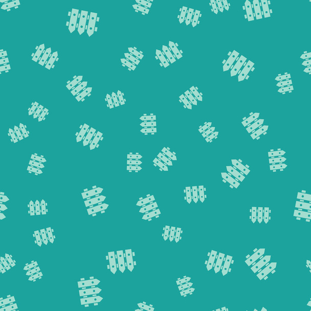 grüne Gartenzaun Holzsymbol isoliert nahtlose Muster auf grünem Hintergrund. Vektorillustration - Vektor, Bild