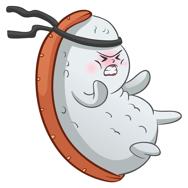 Angry Sushi Attacking - Vector, Image