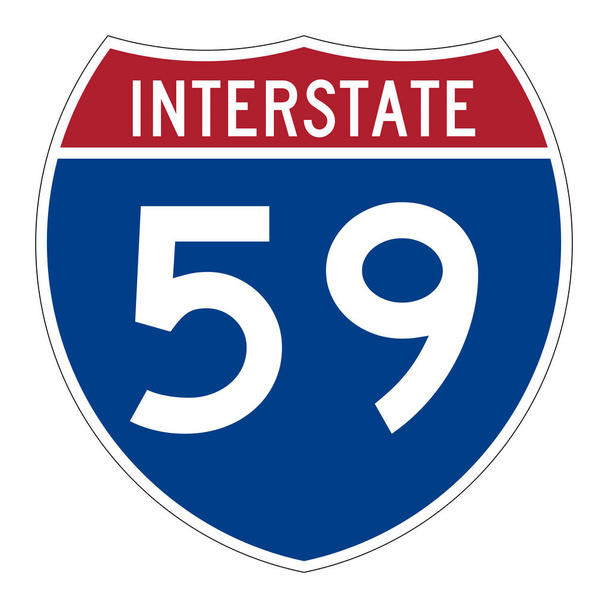 Az 59-es autópálya országúti jelzése - Fotó, kép