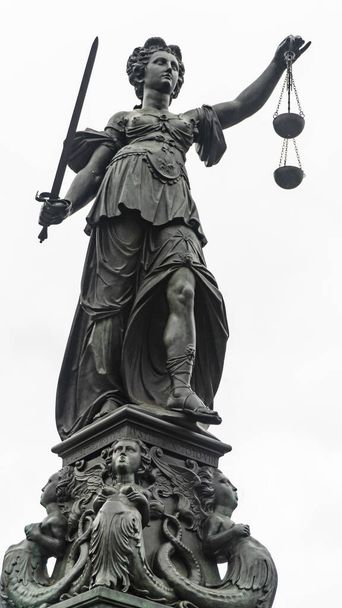Justice Statue with Sword and Scale - Photo, Image