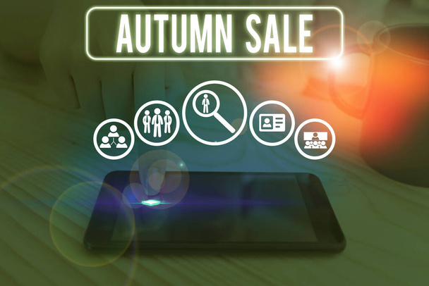 Word writing text Autumn Sale. Business concept for having great discounts products on season after summer. - Photo, Image