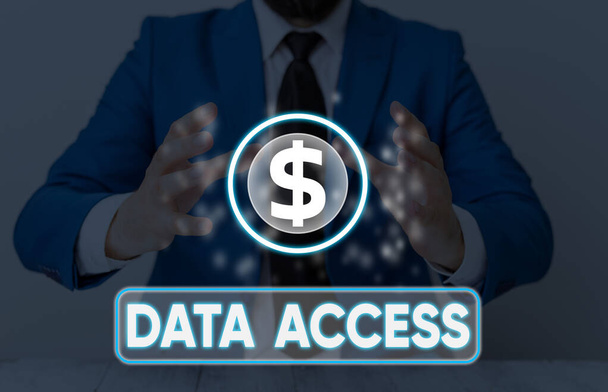 Word writing text Data Access. Business concept for a user s is ability to access data stored within a database. - Photo, Image