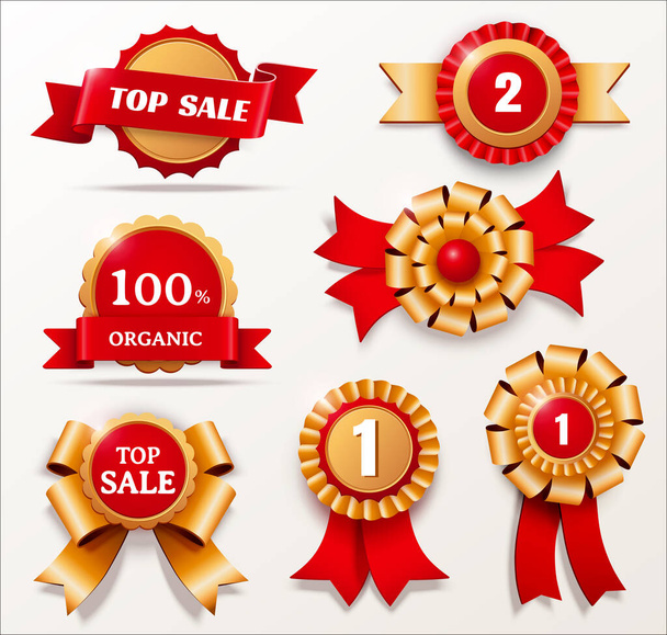 Top sale prize badge collection - Вектор,изображение