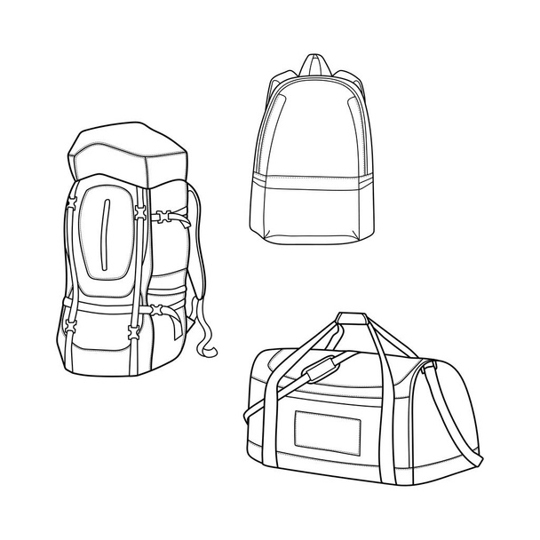 bag outline vector design - Вектор,изображение