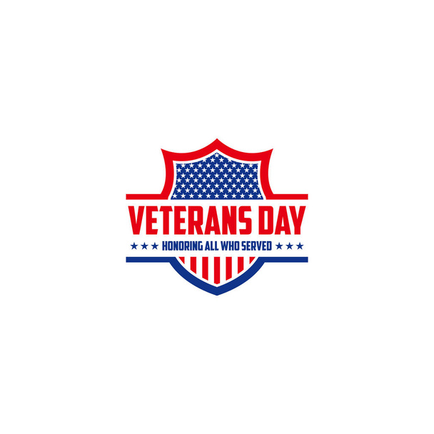 Vector design of Veterans Day template writing - Vector, Image