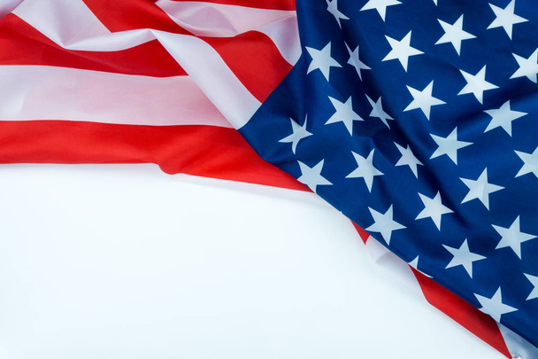 US American flag on white background. For USA Memorial day, Vete - Photo, Image