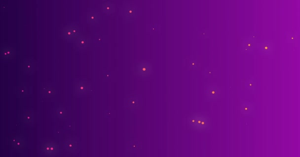 Magical purple glowing animated seamless looped background. Flying pink little particles left to right (top/down). Violet gradient. Xmas sale banner backdrop in social media stories. Fairytale mood - Footage, Video