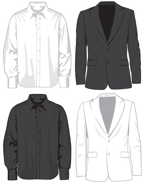 Coats and shirts - Διάνυσμα, εικόνα