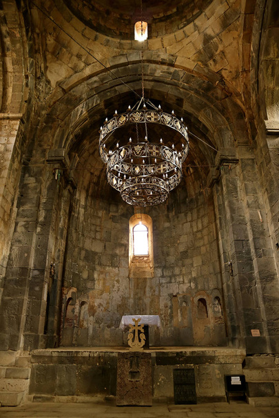 Lenyűgöző középkori templom Sanahin kolostor komplexum, Unesco Világörökség része az északi tartományban Örményország - Fotó, kép