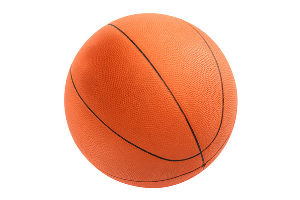 Баскетбольный мяч на белом фоне
 - Фото, изображение