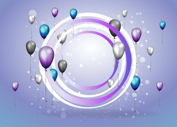 Realistic vector balloons background  for  web and print  - Vektor, kép